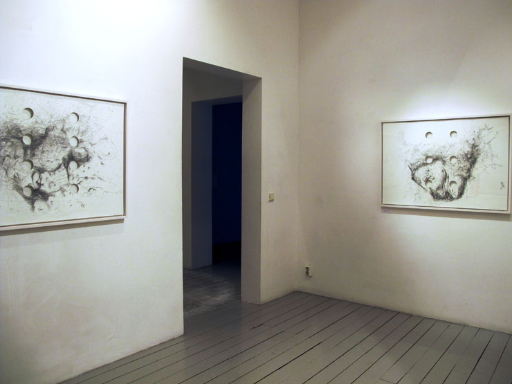 Installation view, drawings